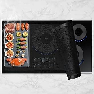 KitchenRaku Large Mesh Induction Hob Protector 78x52cm, (Magnetic) Silicone Induction Hob Covers, Silicone Induction Hob Protector Mat