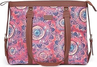 ZOUK Office Bag | Stylish Bags for Office Use | Laptop Bag 15.6 inch | Stylish Tote for Office Use | Purse for Women | Vegan Leather Handbag | Daily & Travel Use |