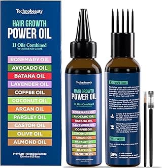 Rosemary Oil With Black Castor, Batana, Lavender, Coffee, Coconut, Argan, Avocado, Olive, Almond & Parsley Seed Oil, 11 Oils Infused for Ultimate Hair Growth (4 fl oz (120 ml))