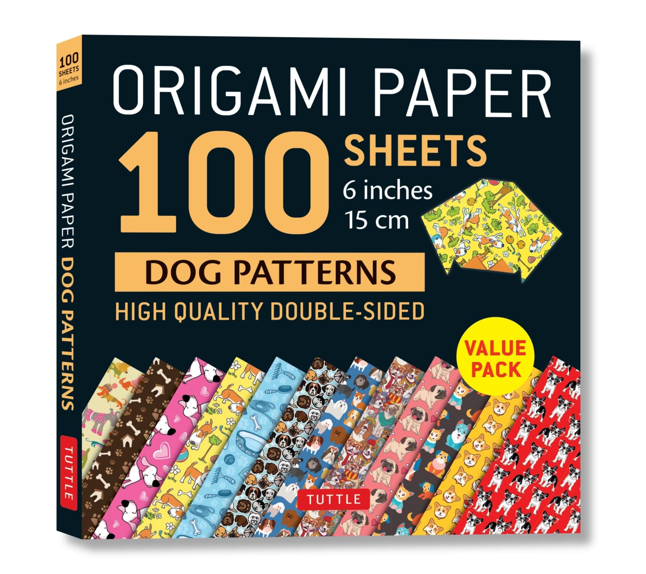 Origami Paper 100 sheets Dog Patterns 6" (15 cm): Tuttle Origami Paper: Double-Sided Origami Sheets Printed with 12 Different Patterns: Instructions for 6 Projects Included