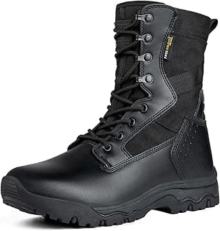 - Men's Work Tactical Boots 8 Inches Lightweight Combat Boots Durable Suede Leather Military Boot Desert Boot