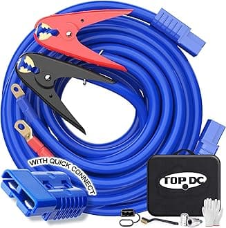 Jumper Cables,1 Gauge 25 Feet 800A Booster Cables with UL-Listed Clamps, Heavy Duty Automotive Quick Connect Booster Cables for Car, SUV and Trucks with Carry Bag