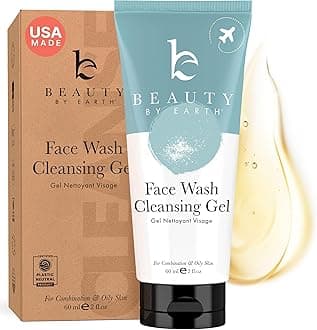 Beauty by Earth Clean Face Wash - USA Made with Organic & Natural Ingredients, Non-Toxic Facial Cleanser