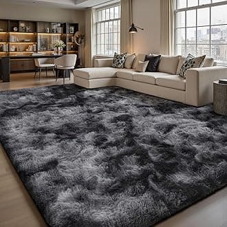 Sour Lemon Rugs Living Room 120x160cm, Grey Area Rugs for Bedroom, Washable Anti Slip Extra Large Shaggy Soft Rug Fluffy Modern Floor Carpets Mat Beside Carpet for Kids Living Room