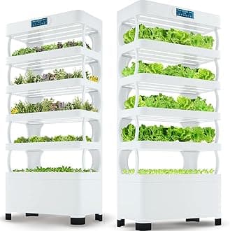 Nutraponics Hydroponics System for Herbs, Fruits, & Vegetables – Hydroponic Growing System with Automated LED Grow Lights – Vertical Farming for Indoor Tower Garden (72 Planters and 82 Seeding Sites)