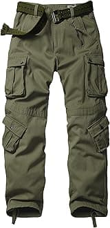 AKARMY Men's Lightweight Casual Tactical Trousers Military Combat Relaxed Fit Cargo Pants with 8 Pockets