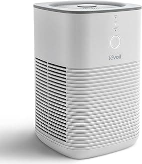 LEVOIT Air Purifier for Home Bedroom, AHAM Verifide, Freshens Small Room with Aroma Pad, For Smoke, Pollen, Pet Dander, Odor, Dust, Office, Desktop, 1 Pack, White