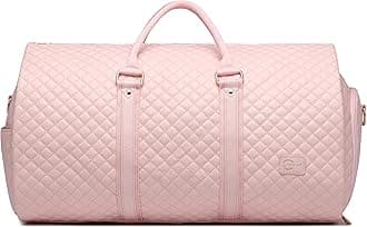 Convertible Carry on Garment Bag for Women,Leather Garment Bags for Travel with Shoe Pouch 2 in 1 Hanging Suitcase Suit Bag for Women Travel Bags for Women Duffle Bag Garment Bag Gifts for Women Pink