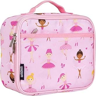 Wildkin Kids Insulated Lunch Box – Durable and Reusable for School & Travel - Ballerina