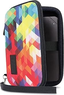 USA Gear Portable WiFi Hotspot for Travel Carrying Case - Internet Booster Case with Wrist Strap Compatible with 4G LTE Wi-Fi Mobile Hotspots from Verizon Orbic, Netgear, Huawei, GlocalMe - Geometric