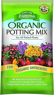 Organic Potting Soil Mix - All Natural Potting Mix for All Indoor & Outdoor Containers Including Herbs & Vegetables. for Organic Gardening, 16 qt. Bag. Pack of 1