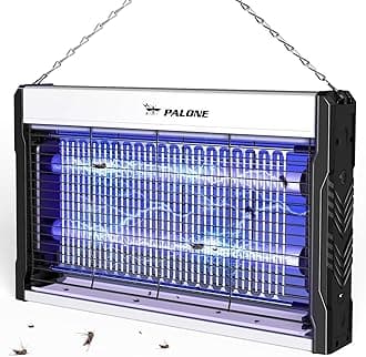 PALONE Electric Bug Zapper 3200V Mosquito Zapper Killer Indoor Insect Killer with Hanging Chain Mosquito Trap with Removable Collection Tray USB Electric Bug Zapper Outdoor for Home Office (16 in)