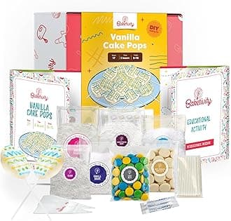 Kids Baking DIY Activity Kit - Egg Shape Vanilla Cake Pops Baking Kit with Pre-Measured Ingredients – Best Gift Idea for Boys and Girls Ages 6-12