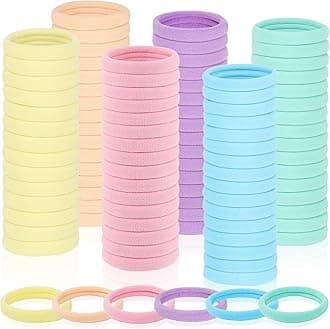 150 Pcs Seamless Elastic Hair Ties No Damage for Thick & Thin Hair, Ponytail Holders, Elastics, Soft Pony Tails Bands for Women, Macaron Candy Colors