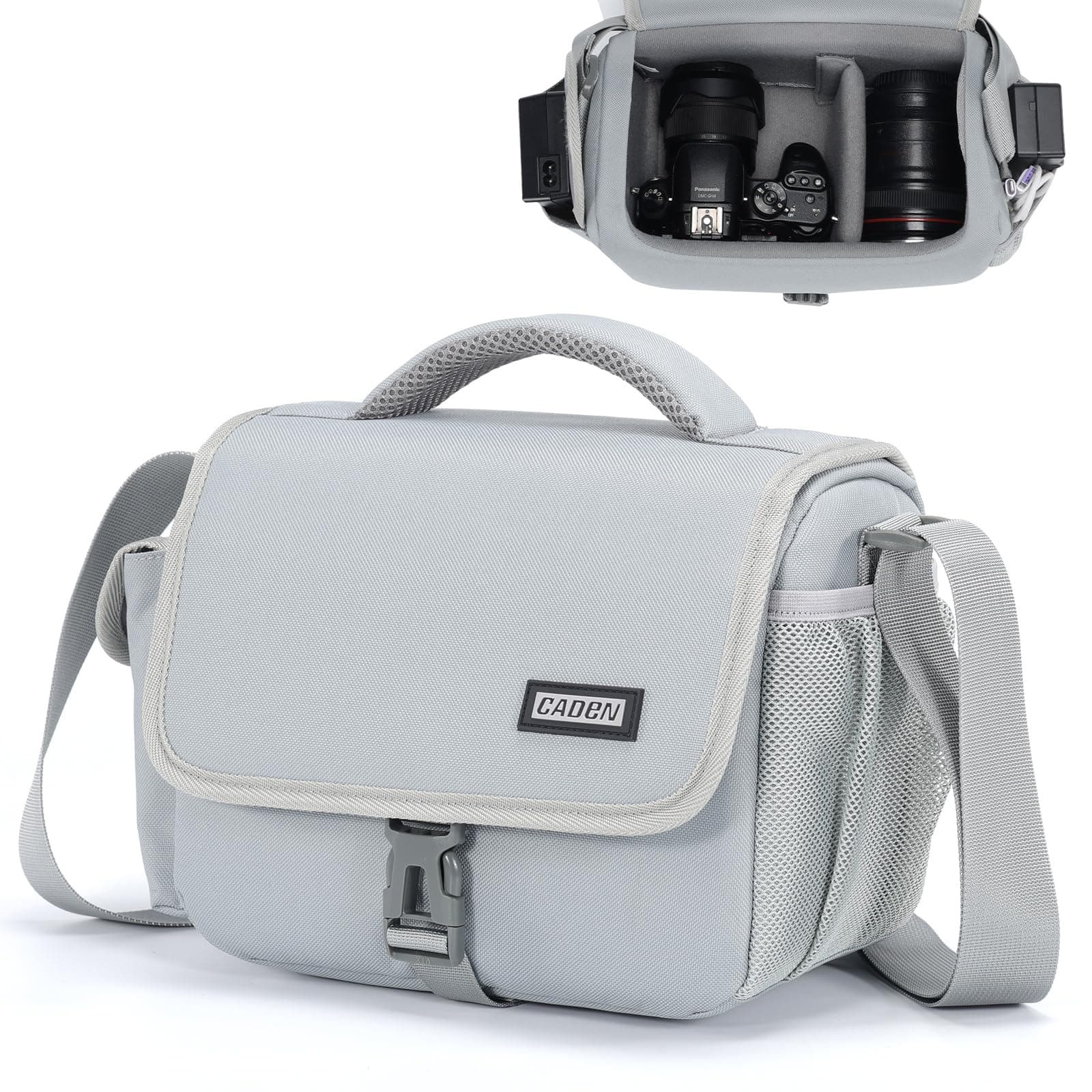 CADeN D27 Grey Sling SLR Camera Bag Case