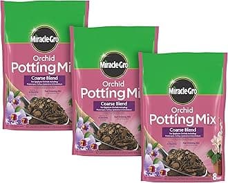 Orchid Potting Mix Coarse Blend, For Indoor or Outdoor Container Plants, Feeds for up to 6 Months, 8 qt., 3-Pack