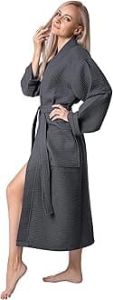 BAGNO MILANO Women's Robes, Waffle Robes For Women, Turkish Cotton Bathrobes For Women