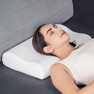 Memory Foam Cervical Pillow | 2 Years Warranty | Orthopedic Contour Neck Support Pillow for Sleeping, Neck & Shoulder Pain, Dual Height (Standard - 21 x 13 x 4 Inch, Jacquard Cover, Pack of 2)