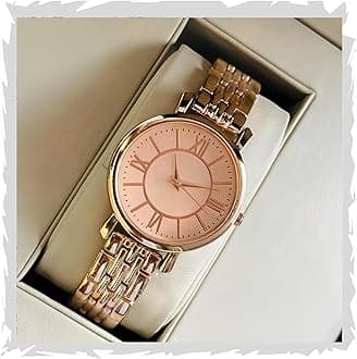 styledose Women Analogue Wrist Watches for Women's & Girls&Miss&Ladies Diamond Studded Roman Dial Rosegold Colored Stylish Bracelet Strap