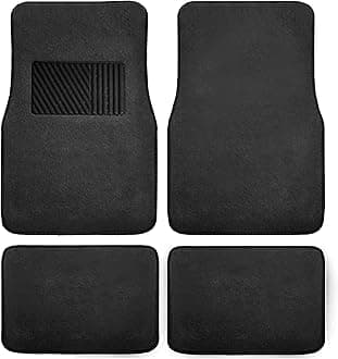 FH Group F14403BLACK Black Carpet Floor Mat with Heel Pad (Deluxe)
