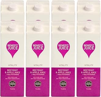 – Vitality Beetroot Juice with Apple Vitamin A, C and E - 8 x 1L Pack - Beet Detox Juice - Great Taste Award