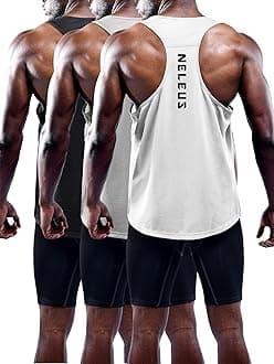 NELEUSMens Athletic Running Shirt (pack of 3)