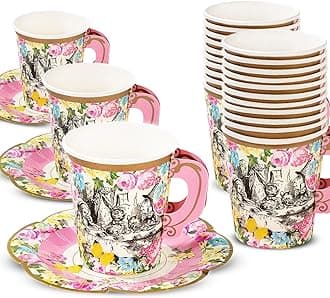 Talking Tables Alice In Wonderland Tea Cups And Saucer Sets Mad Hatter Tea Party
