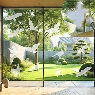 UV Reflective Anti-Collision Window Bird Stickers, Window Static Decals Glass Door Protect and Save Bird Strikes, Reusable