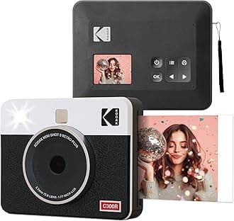 Kodak Mini Shot 3 Retro 4PASS 2-in-1 Instant Digital Camera and Photo Printer (3x3 inches)