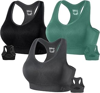 FITTIN Racerback Sports Bras for Women - Padded Seamless High Impact Support for Yoga Gym Workout Fitness