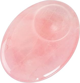 UU UNIHOM Natural Stone Reiki Chakra Stone Rose Quartz Polished Oval Thumb Stone for Stress and Anxiety Relief