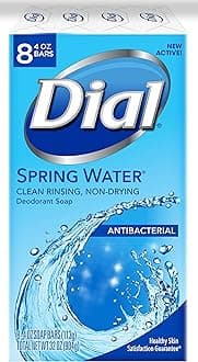Dial Complete Antibacterial Bar Soap, Spring Water, 4 Ounce (Pack of 8)