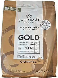 Callebaut Gold 30.4% - Finest Belgian Caramel Chocolate Chips (callets) 2.5kg
