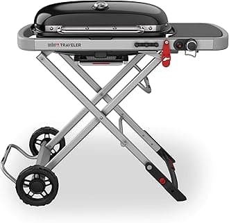 Weber 9010001 Traveler Portable Grill, Black
