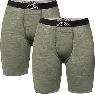 Merino.tech Merino Wool Boxer Briefs Men - Merino Wool Underwear Breathable Dry Fit Comfy Sports Base Layer for Men