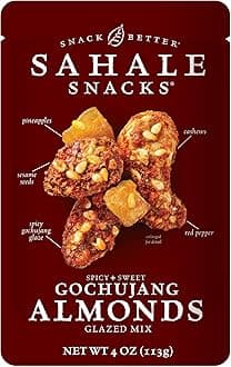 Sahale Snacks Gochujang Almonds Glazed Mix, Kosher, Gluten Free, 4 Ounce (Pack of 6)