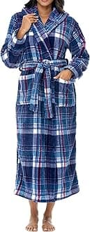 Alexander Del Rossa Women's Robe, Long Plush Bathrobe With Hood, Hooded Robes for Women Plus Size Bath Robe Robe, Long Plush Bathrobe With Hood, Hooded Robes for Women Plus Size Bath Robe