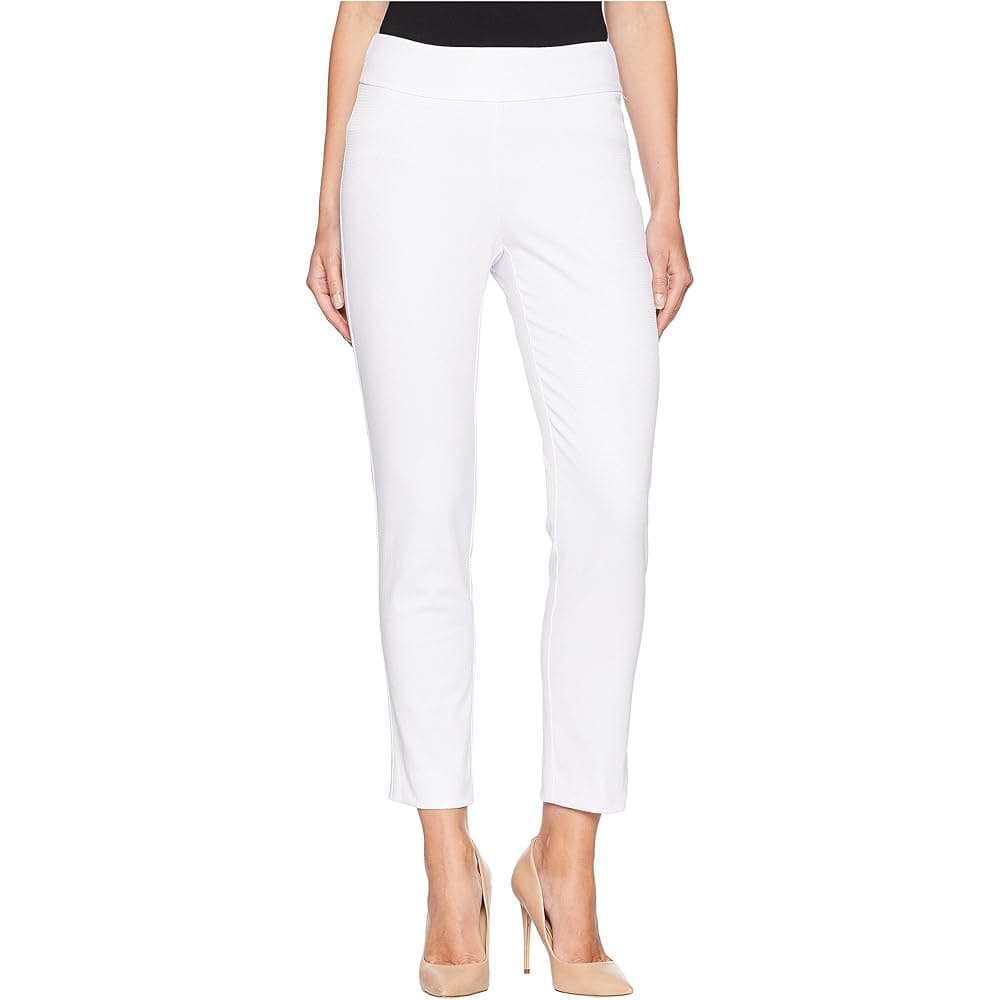Pull-On Pique Ankle Pants