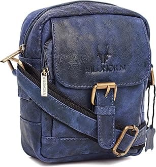 WILDHORN® Original Leather 9 inch Sling Bag for Men I Multipurpose Crossbody Bag I DIMENSION: L- 8 inch H- 9 inch W- 3 inch