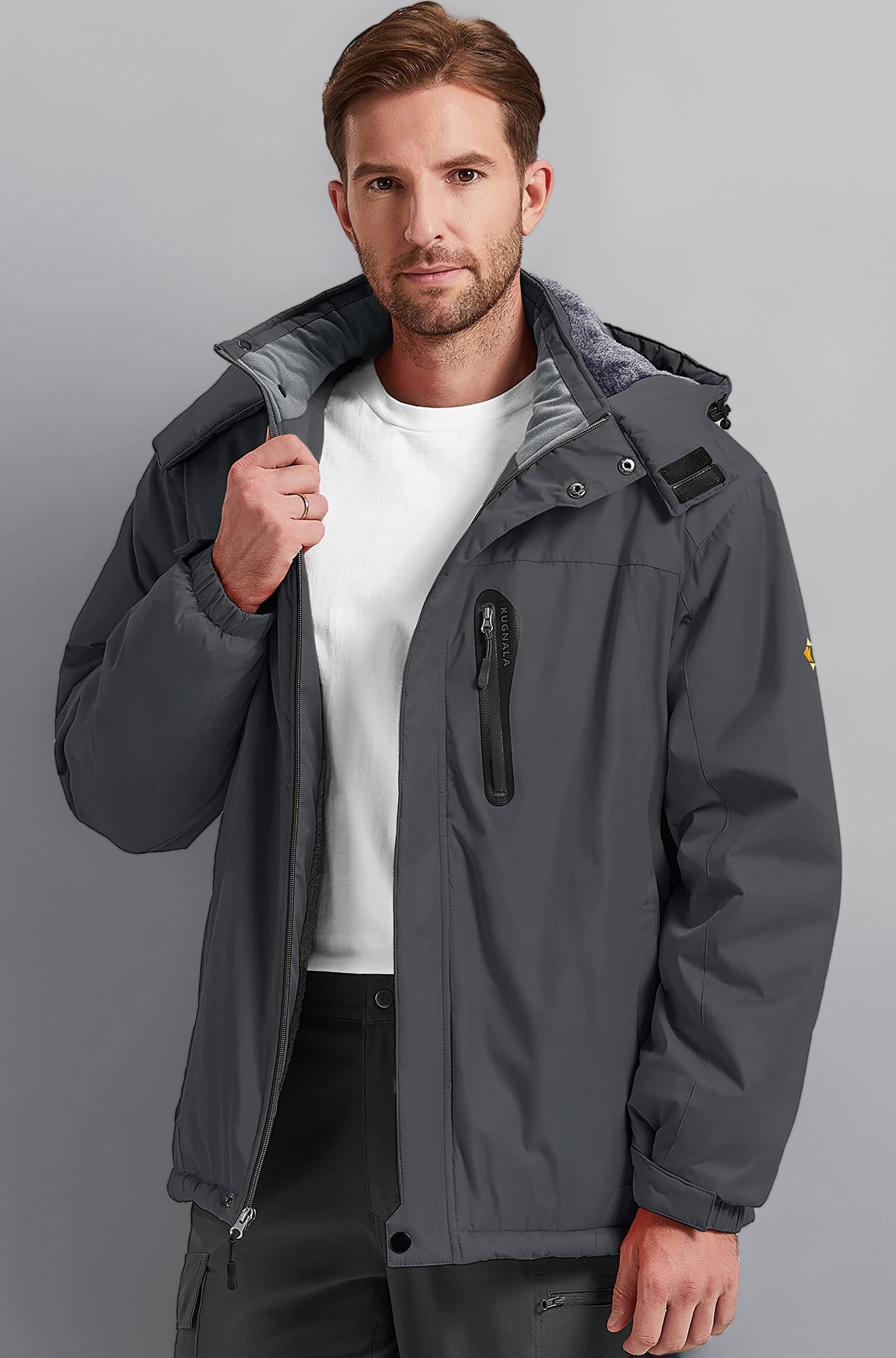 Winter Ski Jacket Men Waterproof Warm Fleece Lining Mountain Windproof Rain Jacket S-5XL