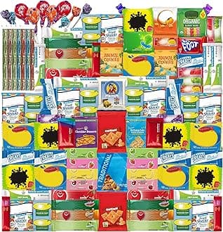 Foxy Fane 100-Count Holiday Snack Box for Kids - Perfect Variety Pack of 100 Snacks & Treats for Back to School, Christmas, Everyday Gifts - Great for Family, Friends, or Office