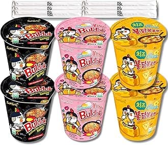 Buldak Ramen Cup Noodles 3 Flavor Variety Combo - The BIG ONE