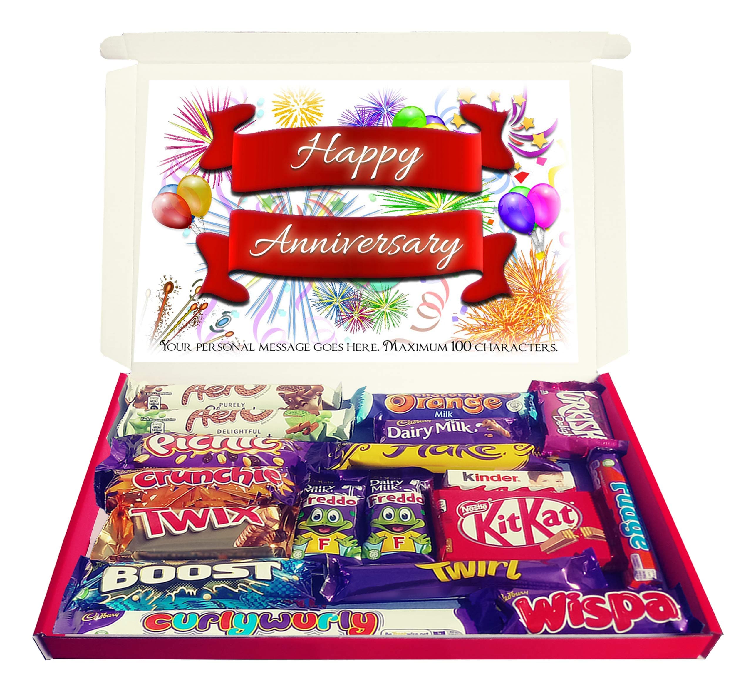 Personalised Happy Anniversary Gift Hamper Chocolate Selection Box