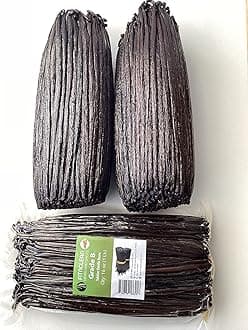 1 Lb Tahitian Grade B Vanilla Beans for Extract and All Things Vanilla| 4"-7" by FITNCLEAN VANILLA for Paste and Baking Whole NON-GMO Bourbon Pods (16 oz)