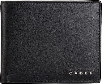 Cross Black Men's Wallet Stylish Genuine Leather Wallets for Men Latest Gents Purse with Money Coin and Card Holder Compartment (AC1458072_1-1)