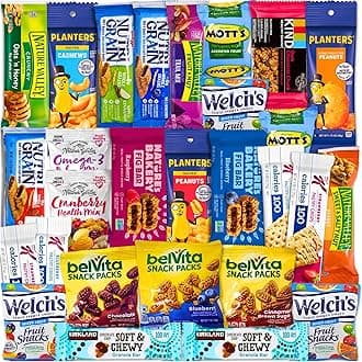 Healthy Snack Variety Box for Adults - Deluxe Assortment with Granola Bars, Nut Mixes, and Fruit Snacks for Families, Office, Gifts, and Travel (28 Count)