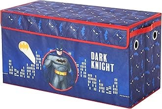 Idea Nuova Batman Collapsible Children’s Toy Storage Trunk, Durable with Soft Lid, 28.5"x14.5"x16"