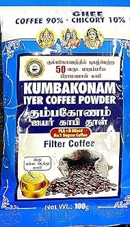 Kumbakonam Iyer Filter Coffee powder 100 grams (COFFEE 90% CHICORY 10%)