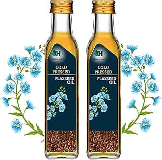 Healthy roots Cold Pressed Flaxseed Oil 100ml (Pack of 2) Glass Bottle | Wood Pressed - Extracted on Wooden Churner | Kolhu/Kacchi Ghani/Chekku