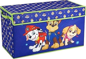 Idea Nuova Nickelodeon Paw Patrol Chase, Marshall and Skye Collapsible Children’s Storage Trunk, Durable with Lid